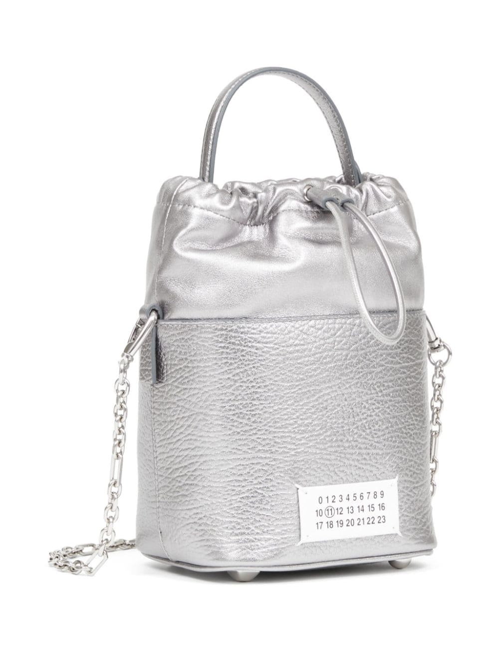 small 5AC metallic leather bucket bag - 5