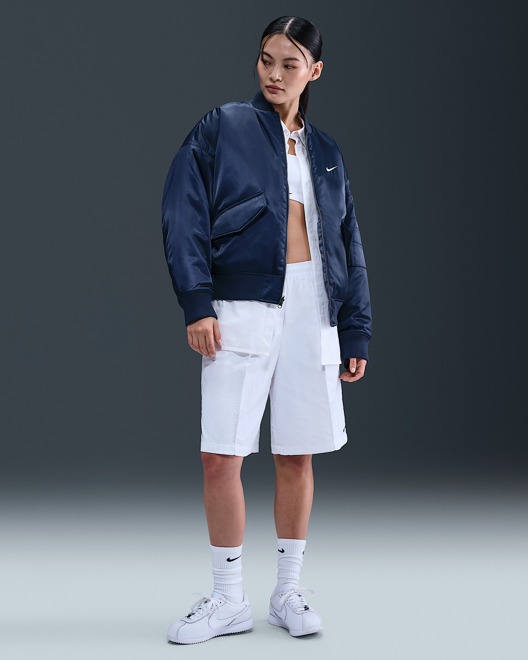 Nike Sportswear Women's Therma-FIT Reversible Bomber Jacket - 4