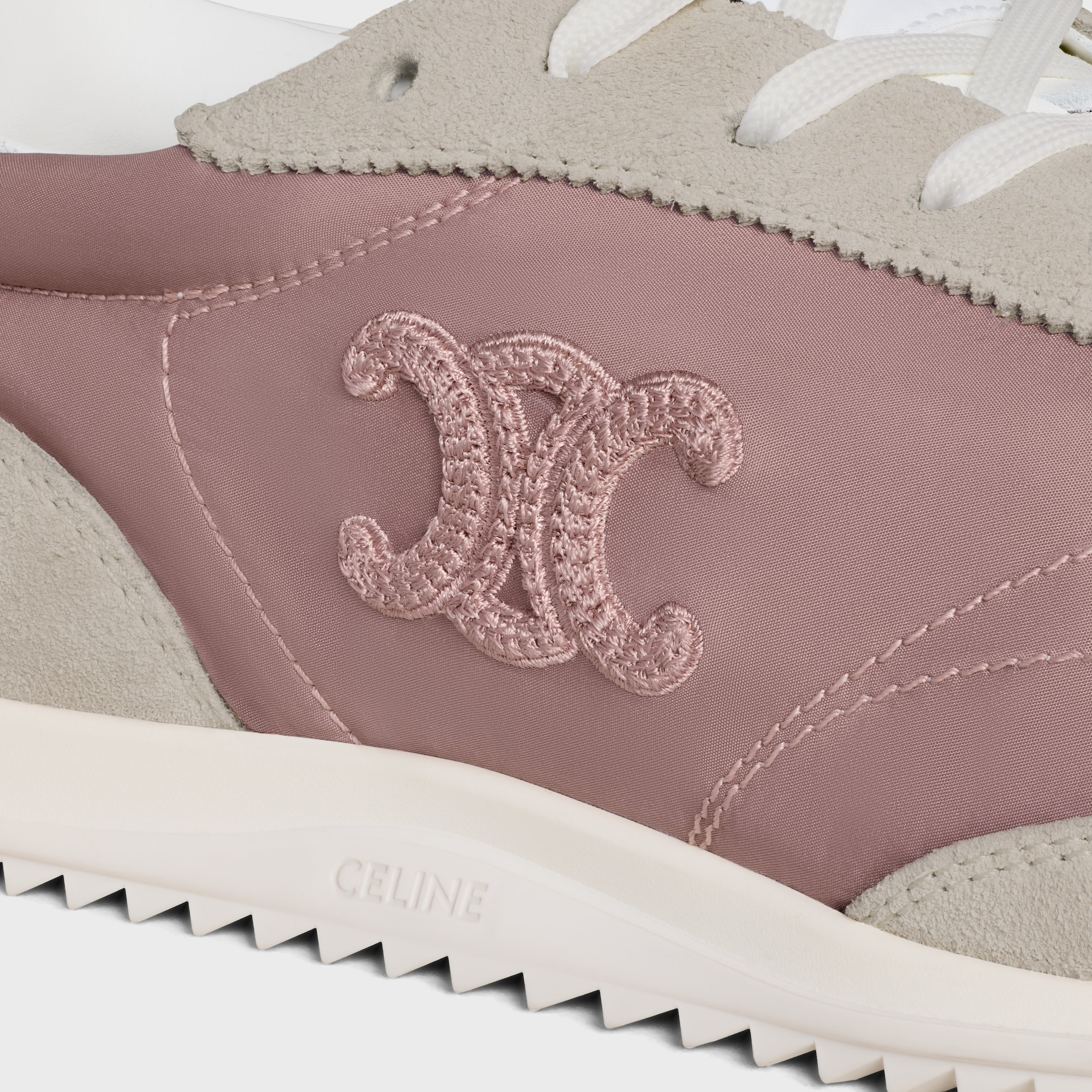CELINE RACER LOW TOP SNEAKER IN NYLON, SUEDE CALFSKIN AND CALFSKIN - 5