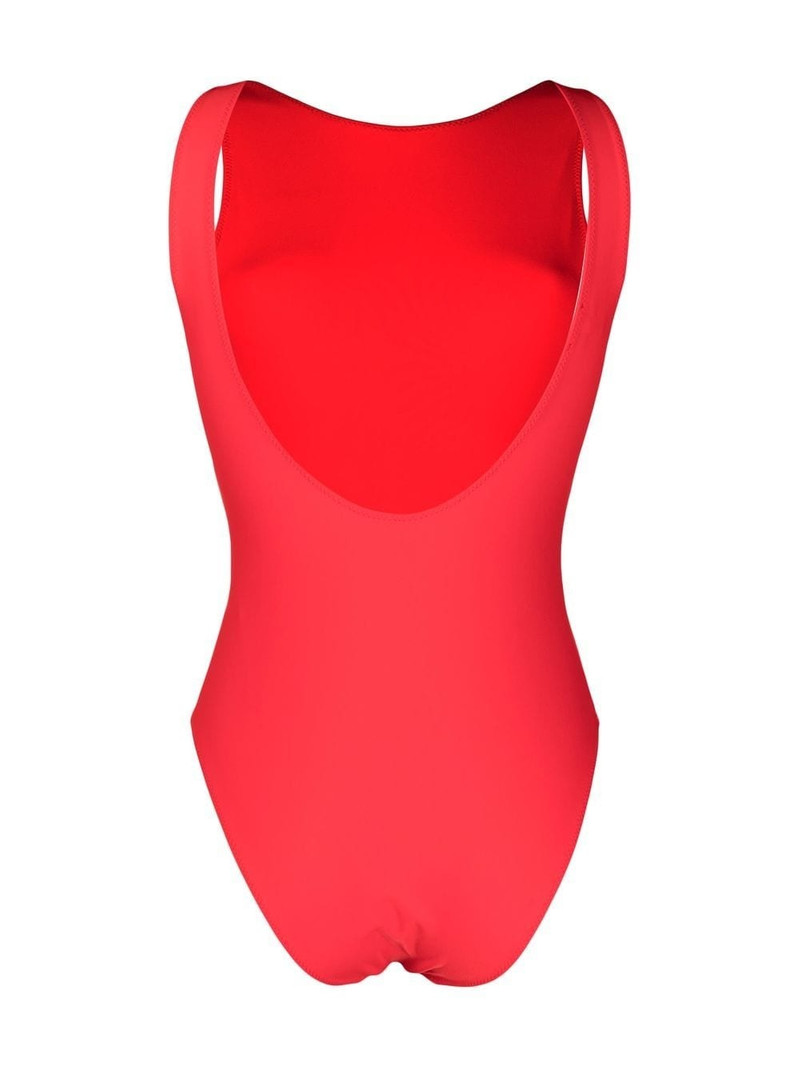 GANNI recycled scoop-back swimsuit outlook