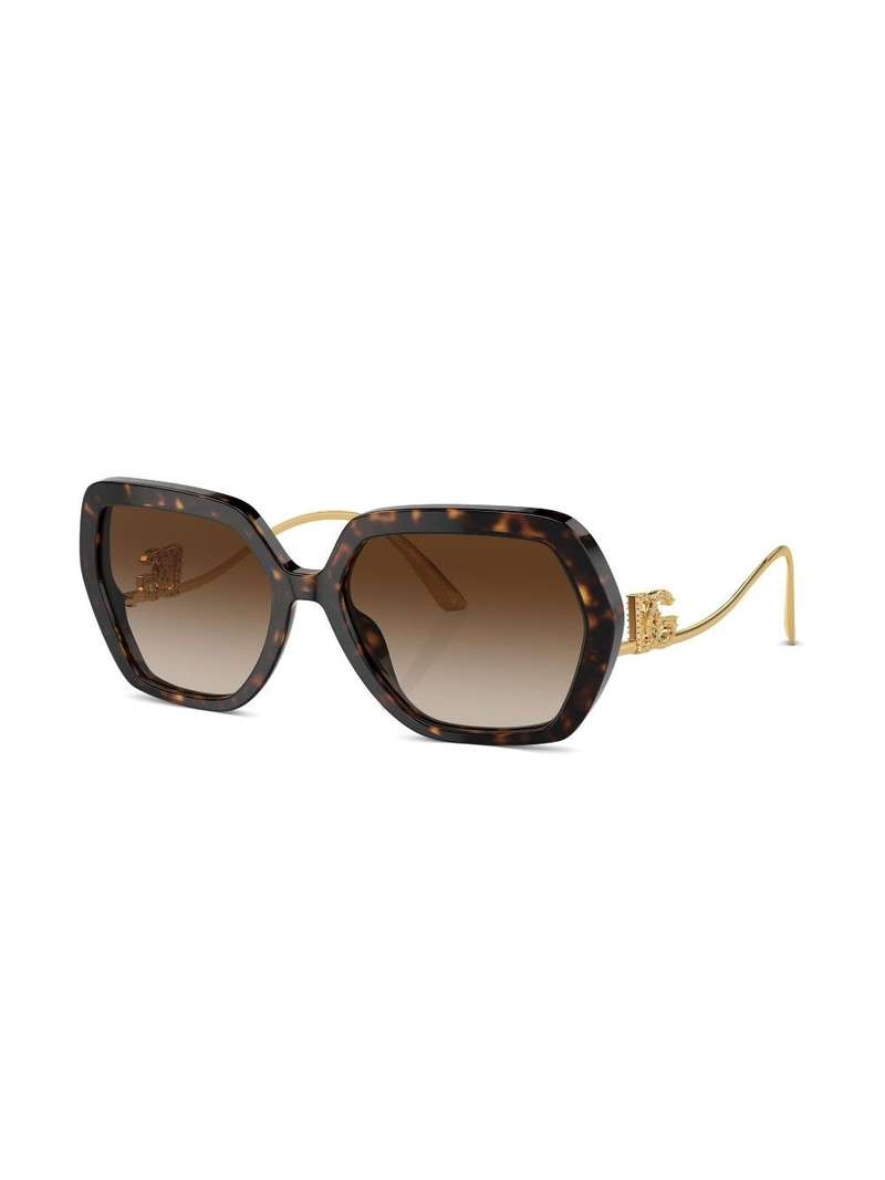Dolce & Gabbana Crystal oversize-frame sunglasses outlook