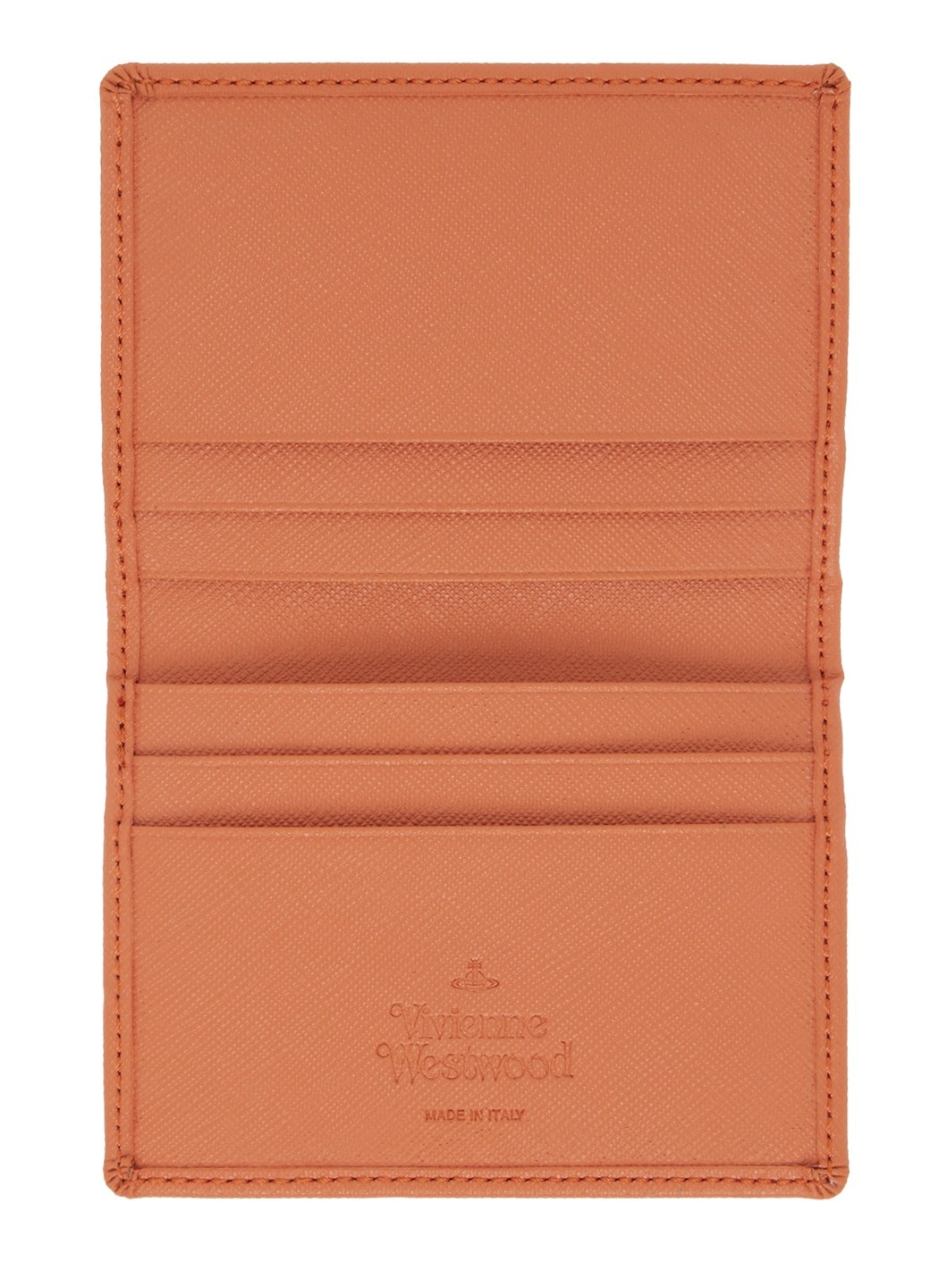 Orange Saffiano Card Holder - 3