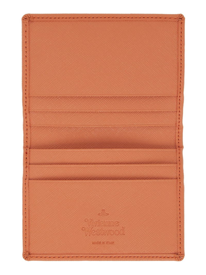 Orange Saffiano Card Holder 3
