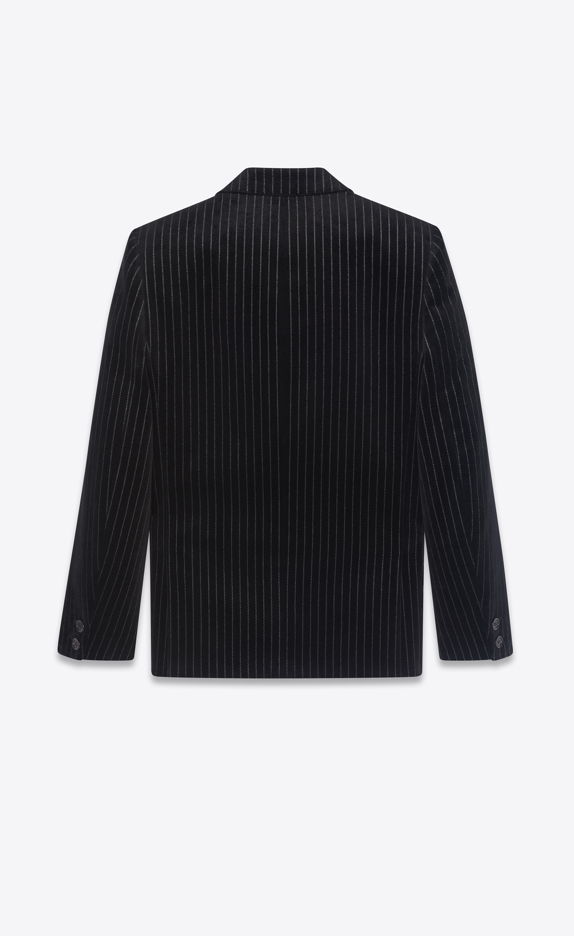 single-breasted jacket in pinstripe velvet - 2