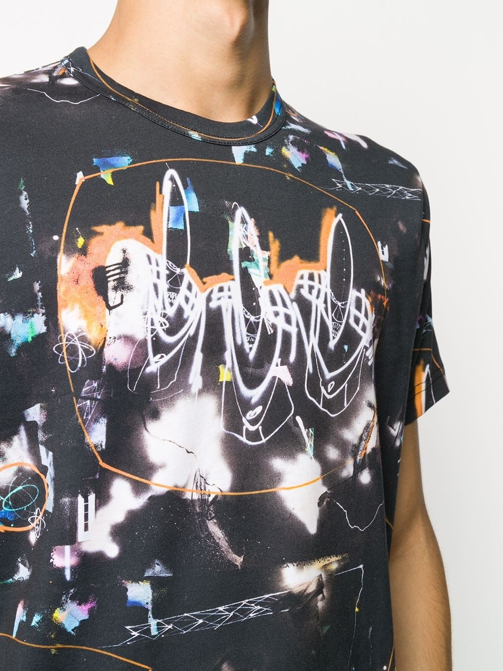 abstract graphic print T-shirt - 5