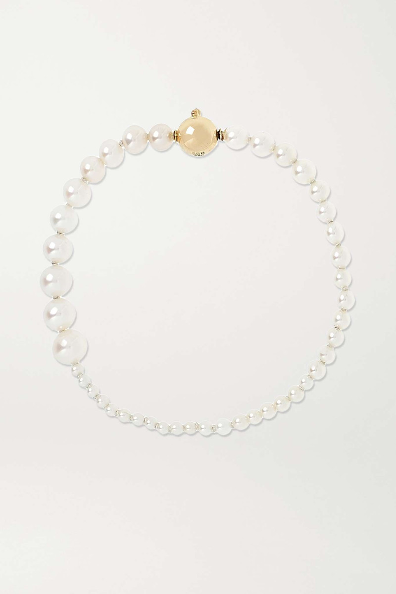 Petite Peggy 14-karat gold pearl bracelet - 1