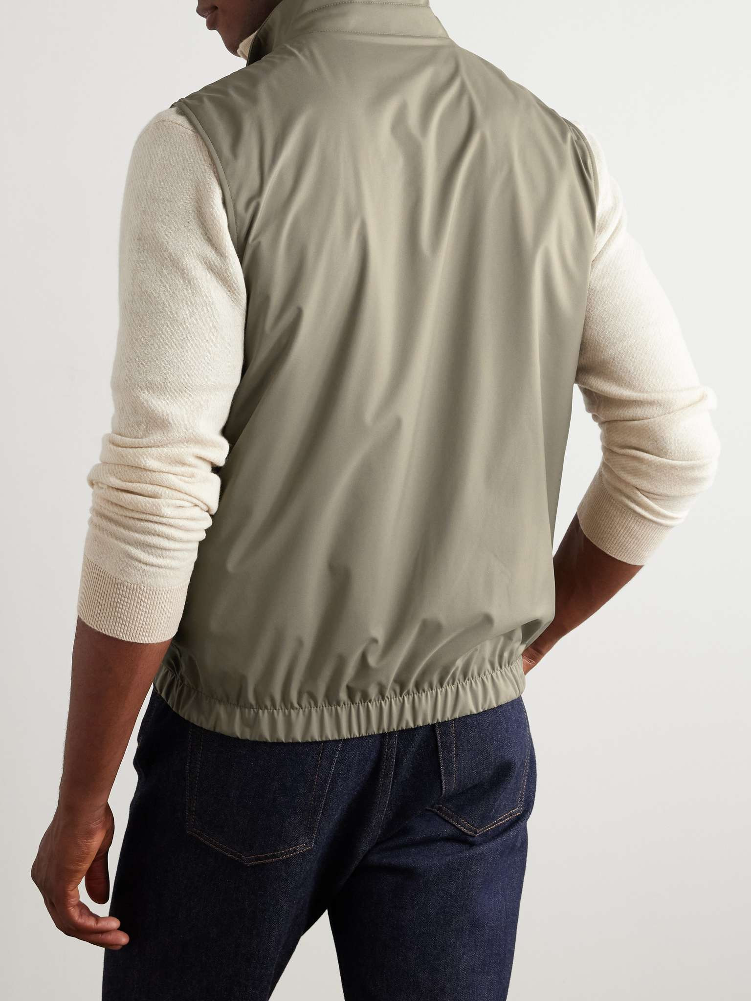 Slim-Fit Reversible Storm System® WindWish™ Twill and Wool Gilet - 3