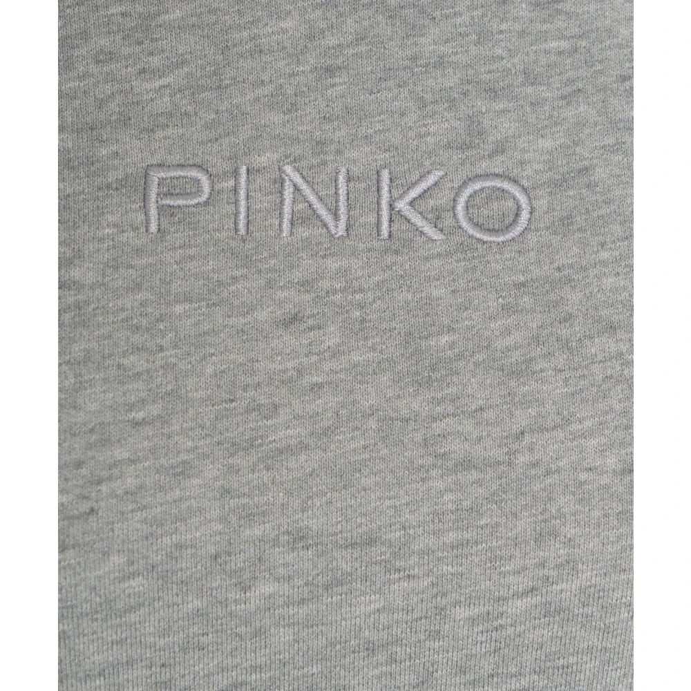 OVERSIZED GREY HOODIE WITH EMBROIDERED LOGO - 4