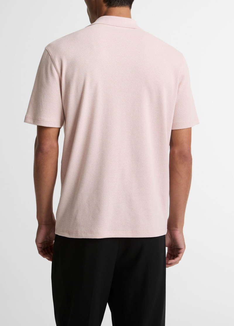 Vince Cotton-Blend Johnny-Collar Polo Shirt outlook
