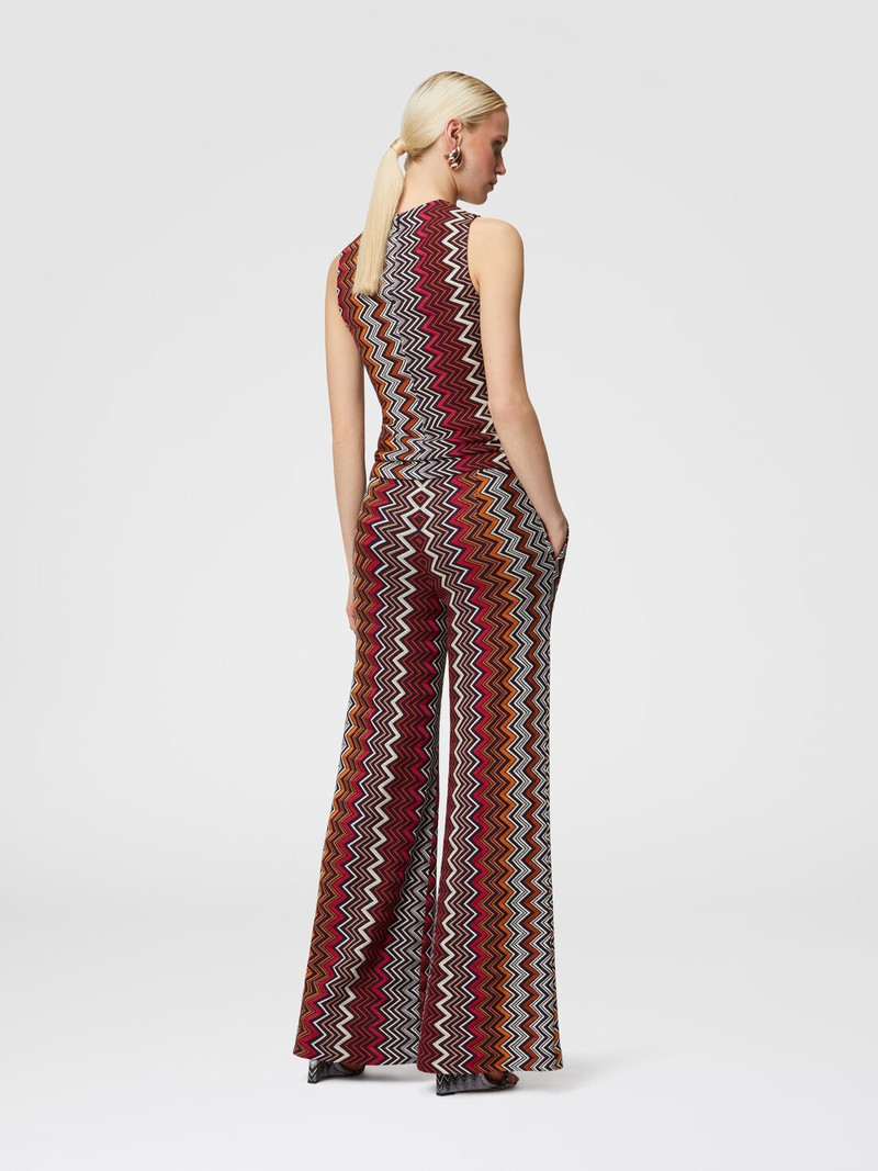 Zigzag wool and viscose trousers 3