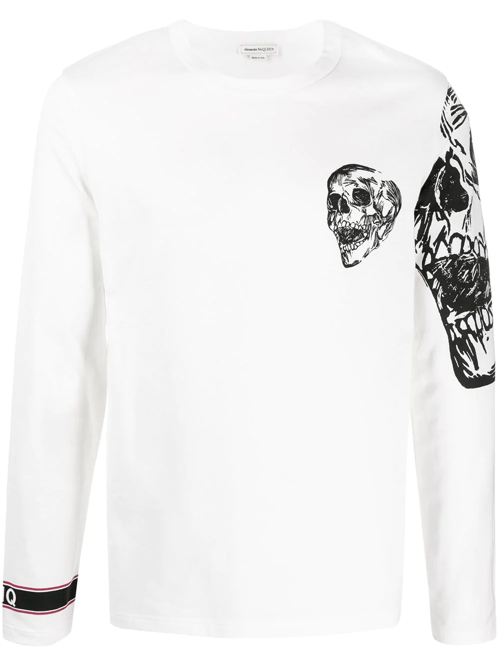 skull print longsleeved T-shirt - 1