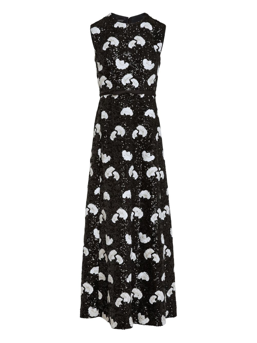 carnation-print sequined maxi dress - 6