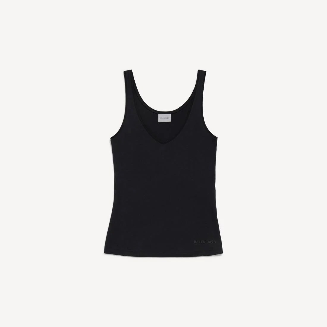 Women's V-neck Tank Top in Black - 1