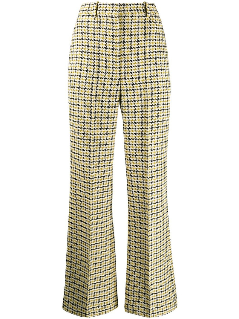 high-waisted flared trousers 1