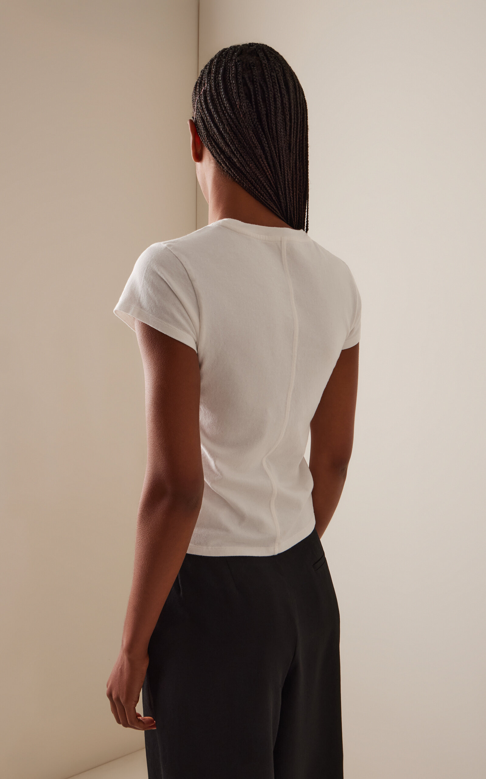 Tori Cotton-Jersey T-shirt white - 4