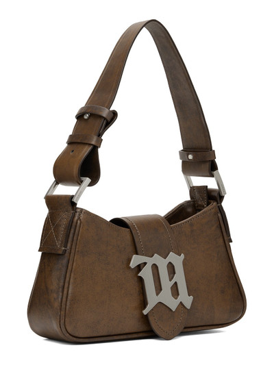 MISBHV Brown Small Leather Shoulder Bag outlook