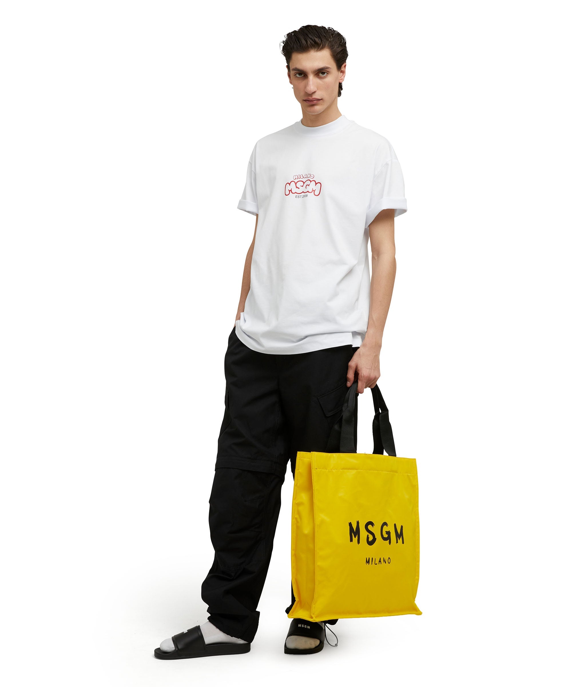 Cotton crewneck t-shirt with logo and "cocktail" graphic in collaboration with Burro Studio - 5