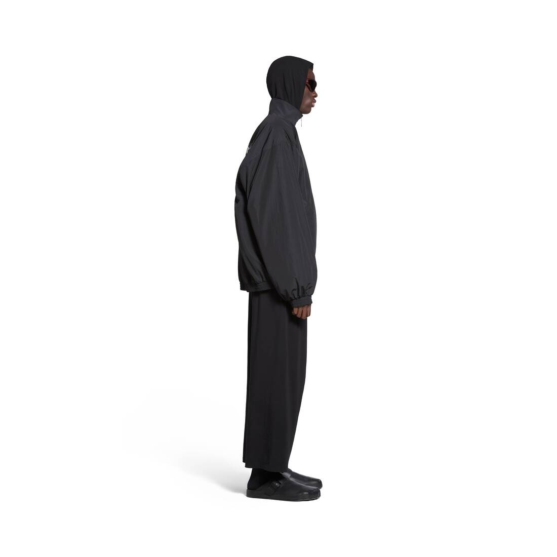 Diy Metal Outline Tracksuit Jacket in Black - 3