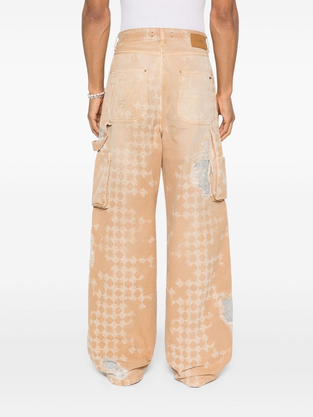 distressed straight-leg jeans - 4