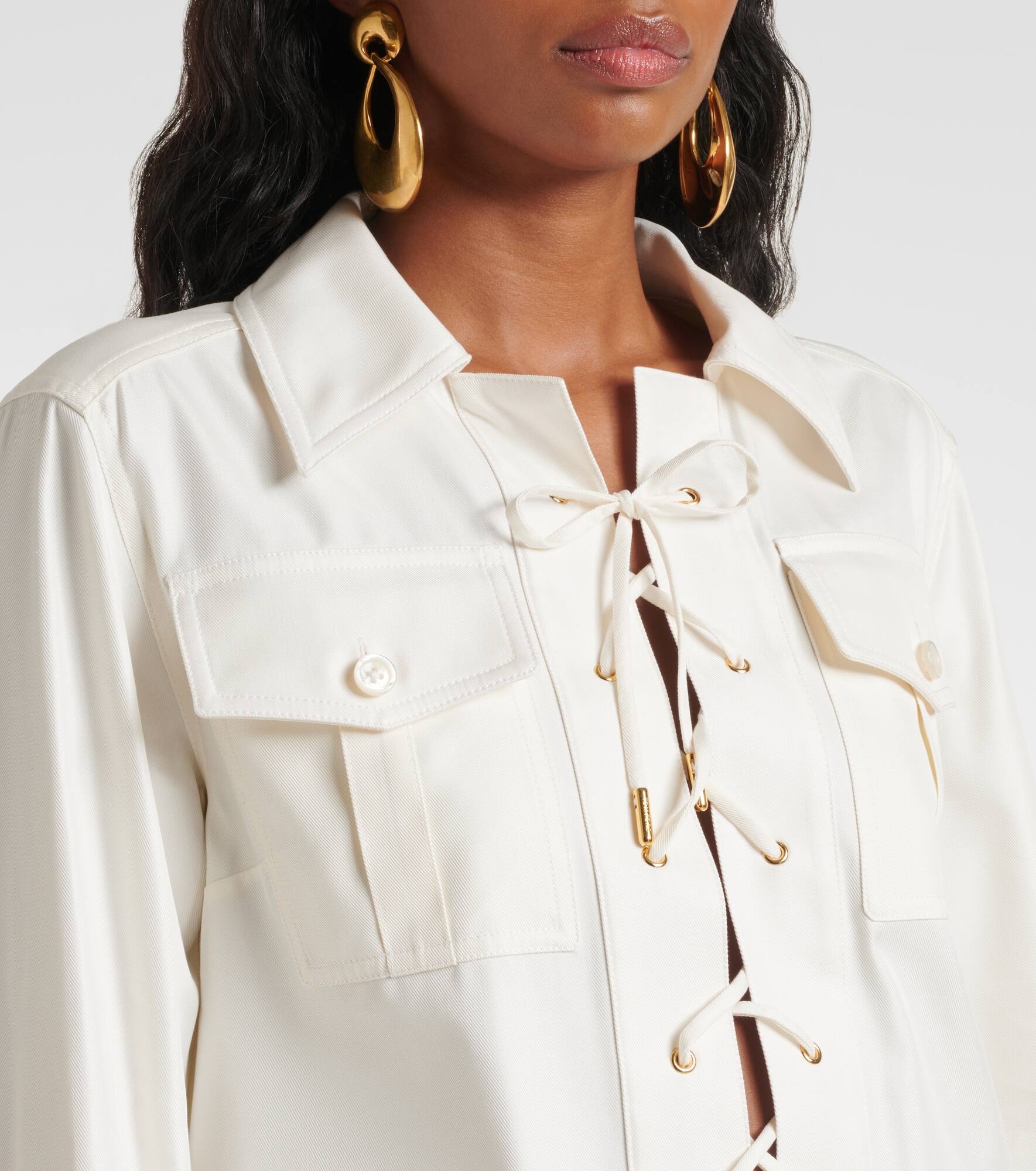 Cotton and silk shirt - 4