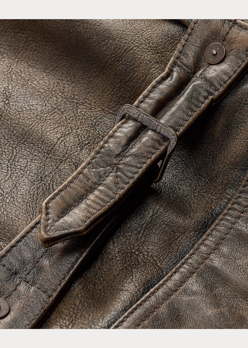 Shearling-Paneled Leather Jacket 4