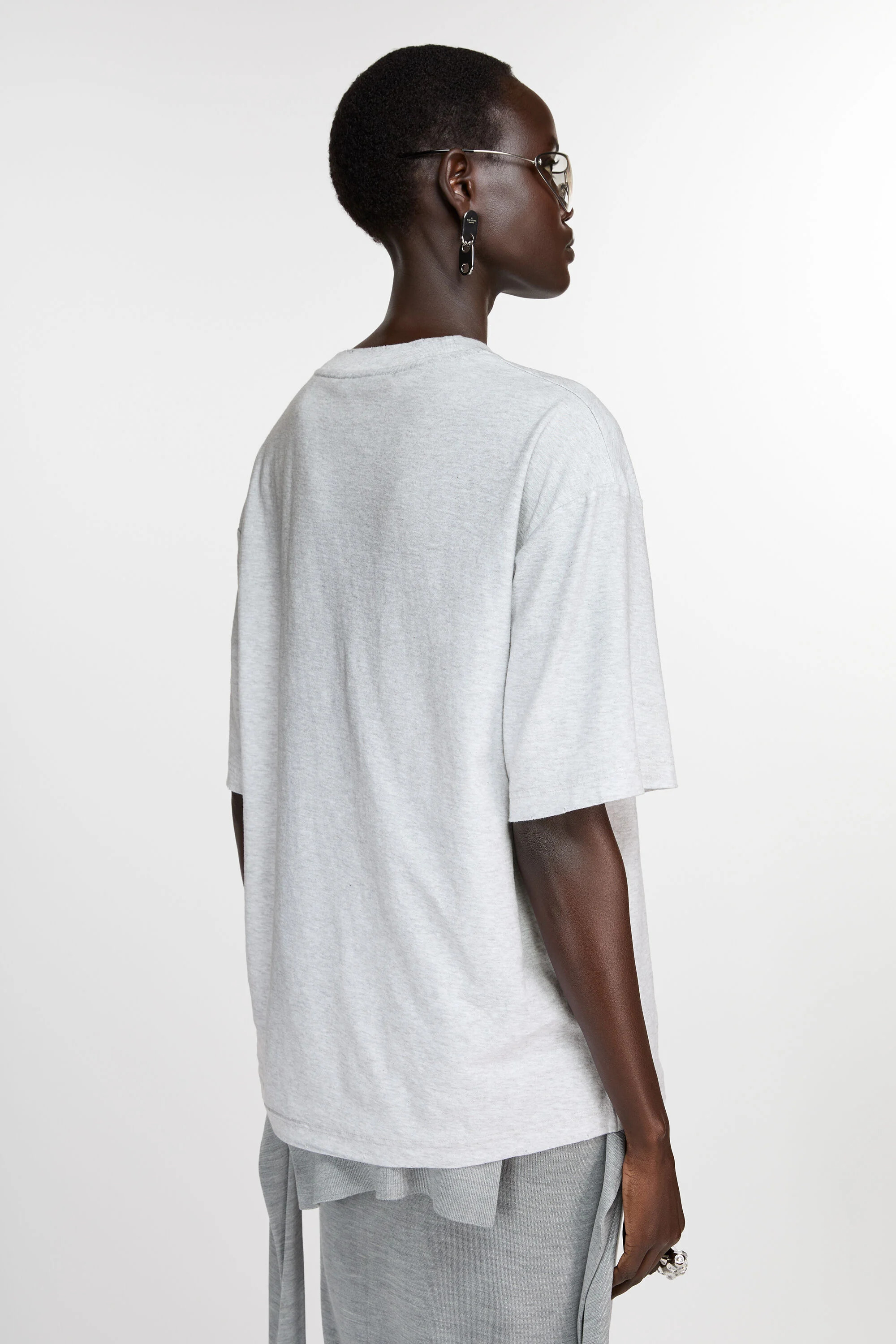 Logo t-shirt - Relaxed unisex fit - Pale Grey Melange - 3