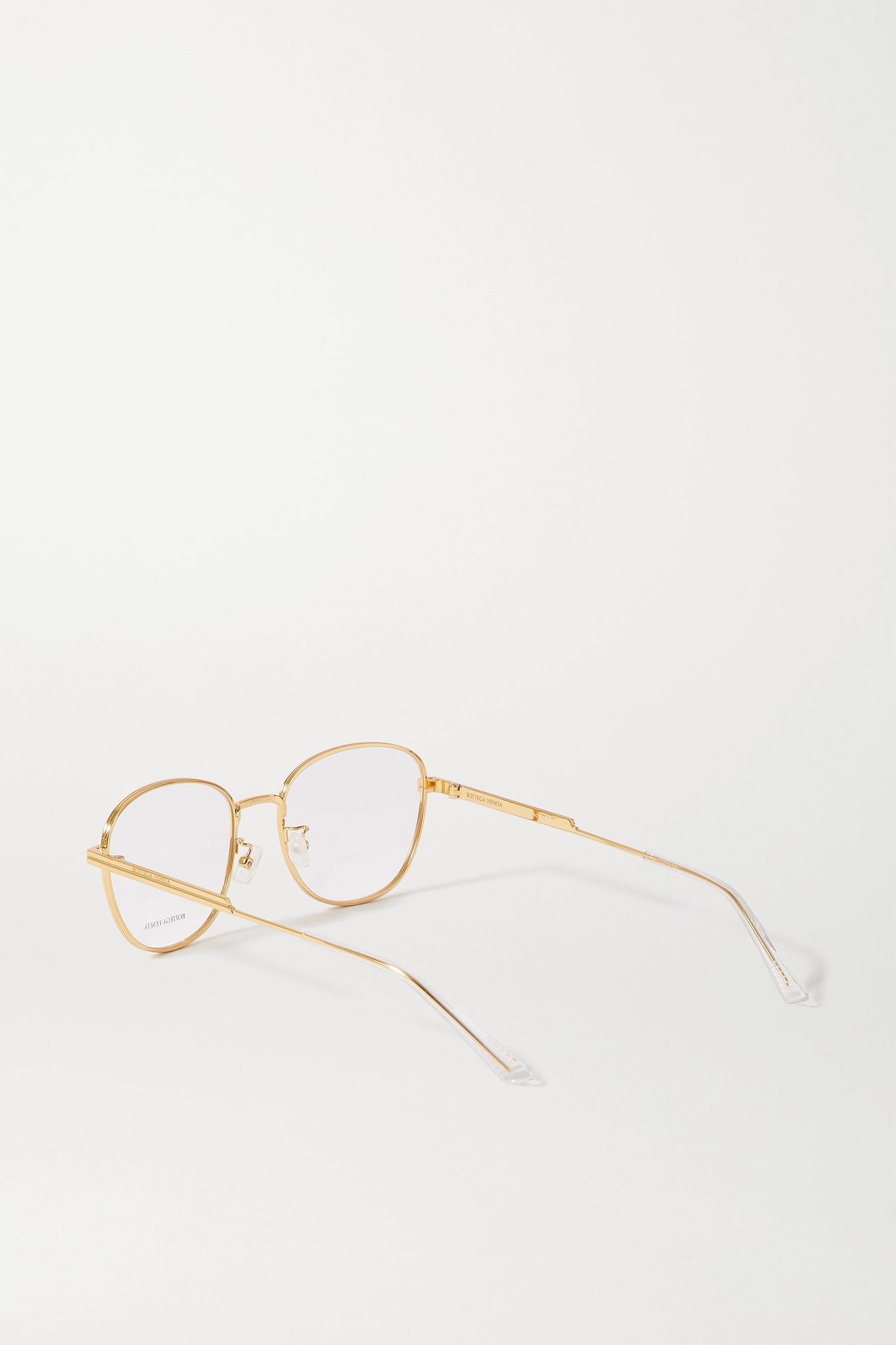 Round-frame gold-tone and acetate optical glasses - 3