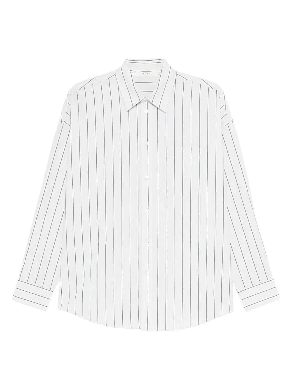 pinstripe button-down shirt - 1