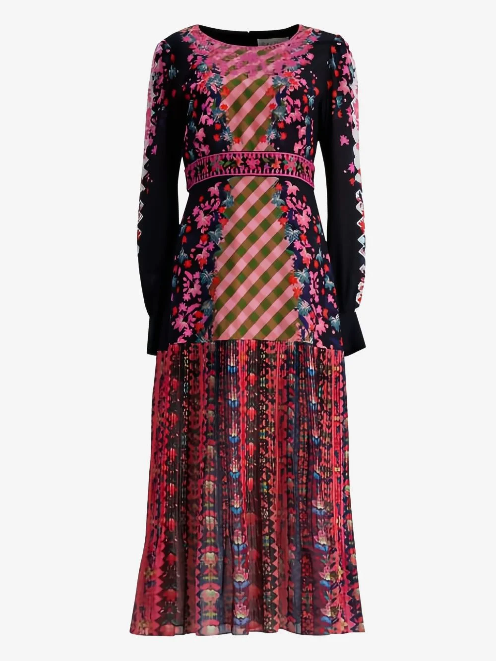 floral pleated dress - 1