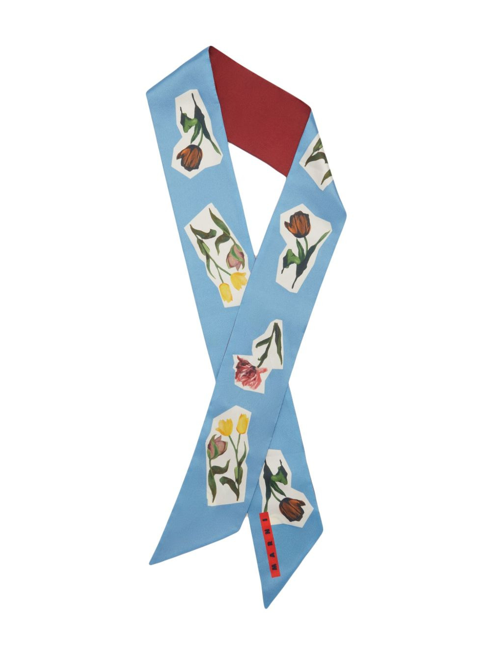 floral-print silk scarf - 3