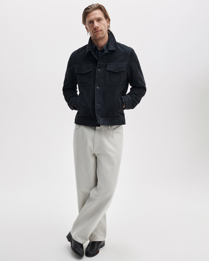 rag & bone rb Suede Trucker Jacket outlook