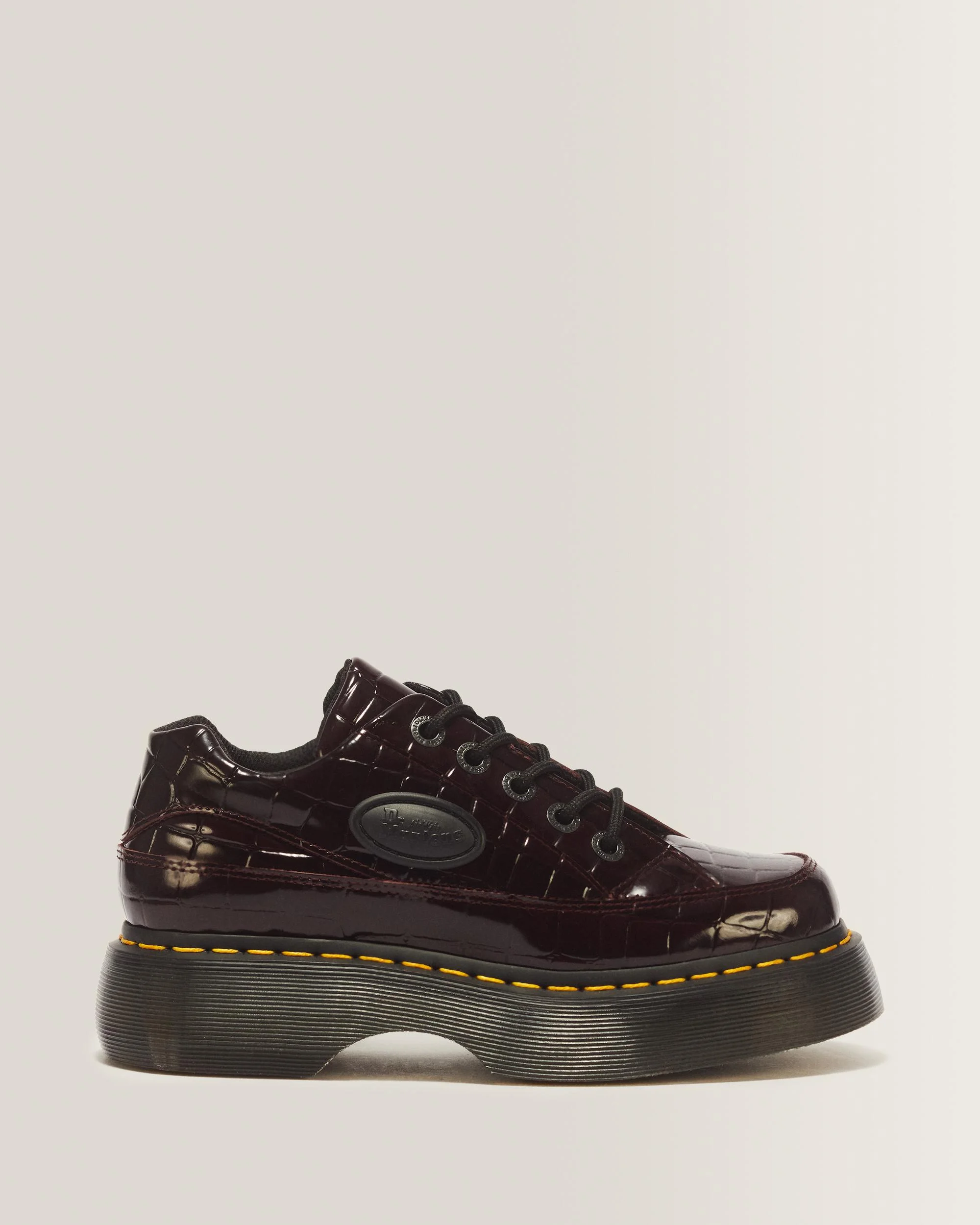 Buzz 5 Eye Croc Emboss Leather Shoes - 1