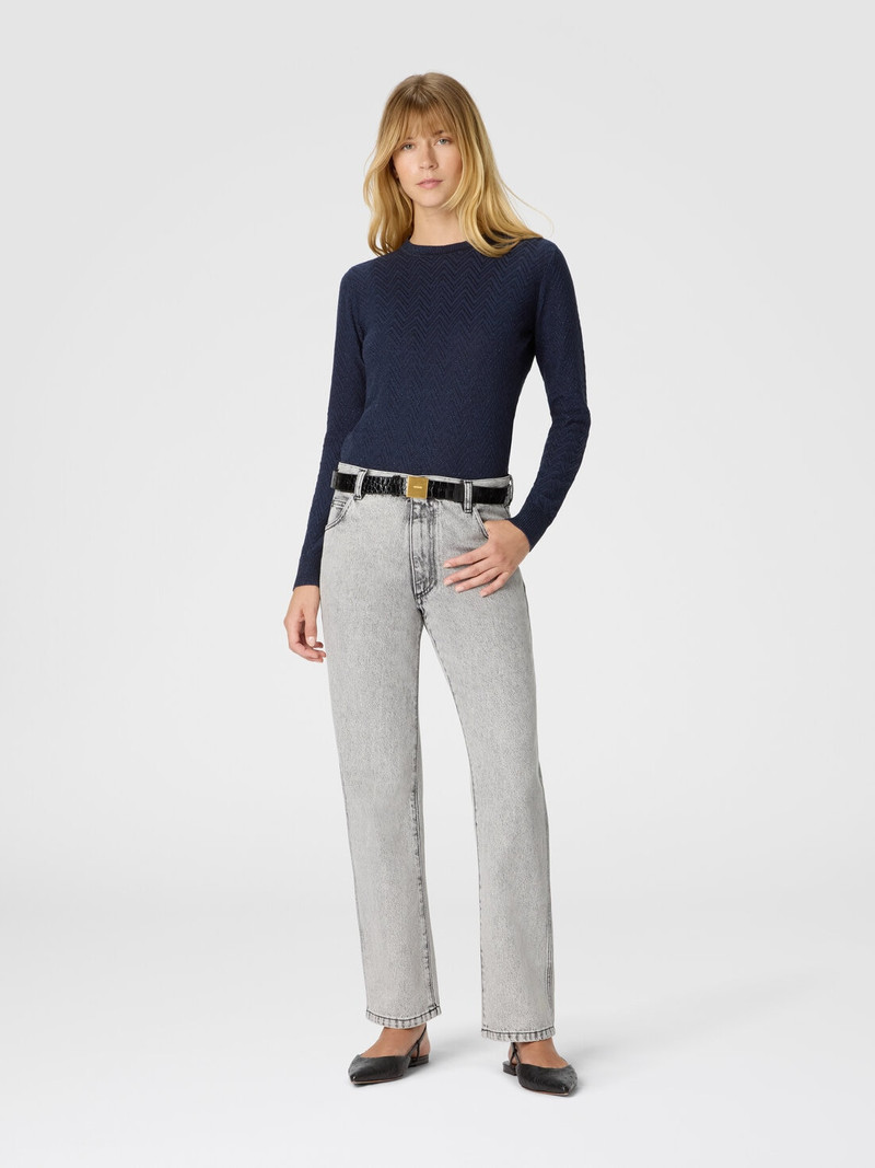 Missoni Crew neck sweater with chevron pattern and lamé filaments outlook