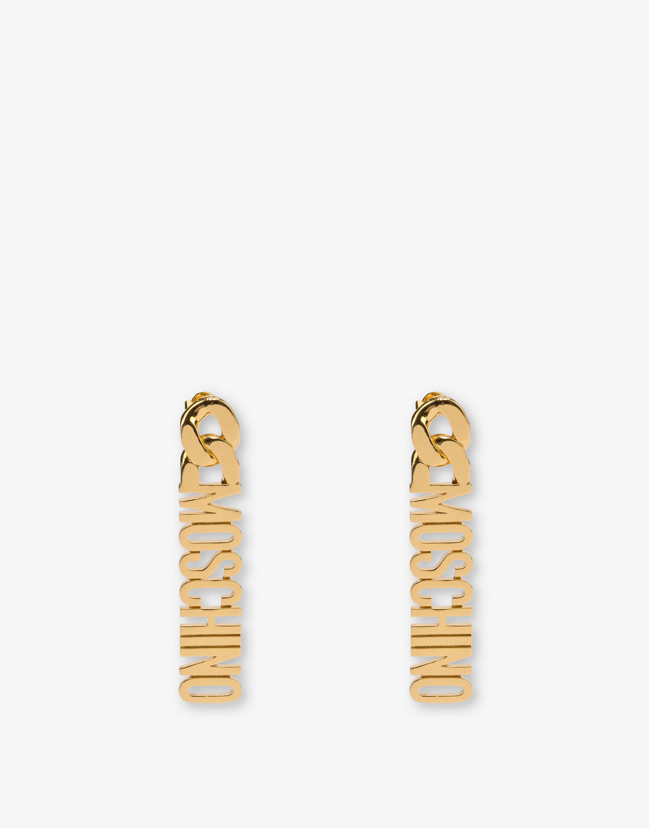 LETTERING LOGO DROP EARRINGS - 1