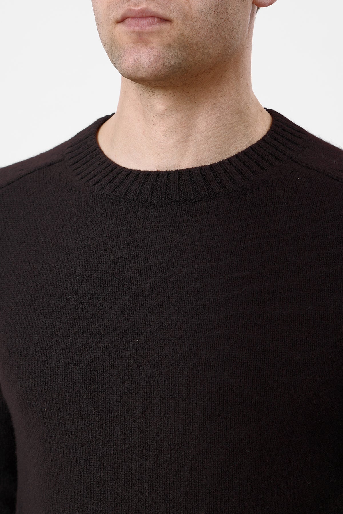 Daniel Knit Sweater in Chocolate Cashmere - 5