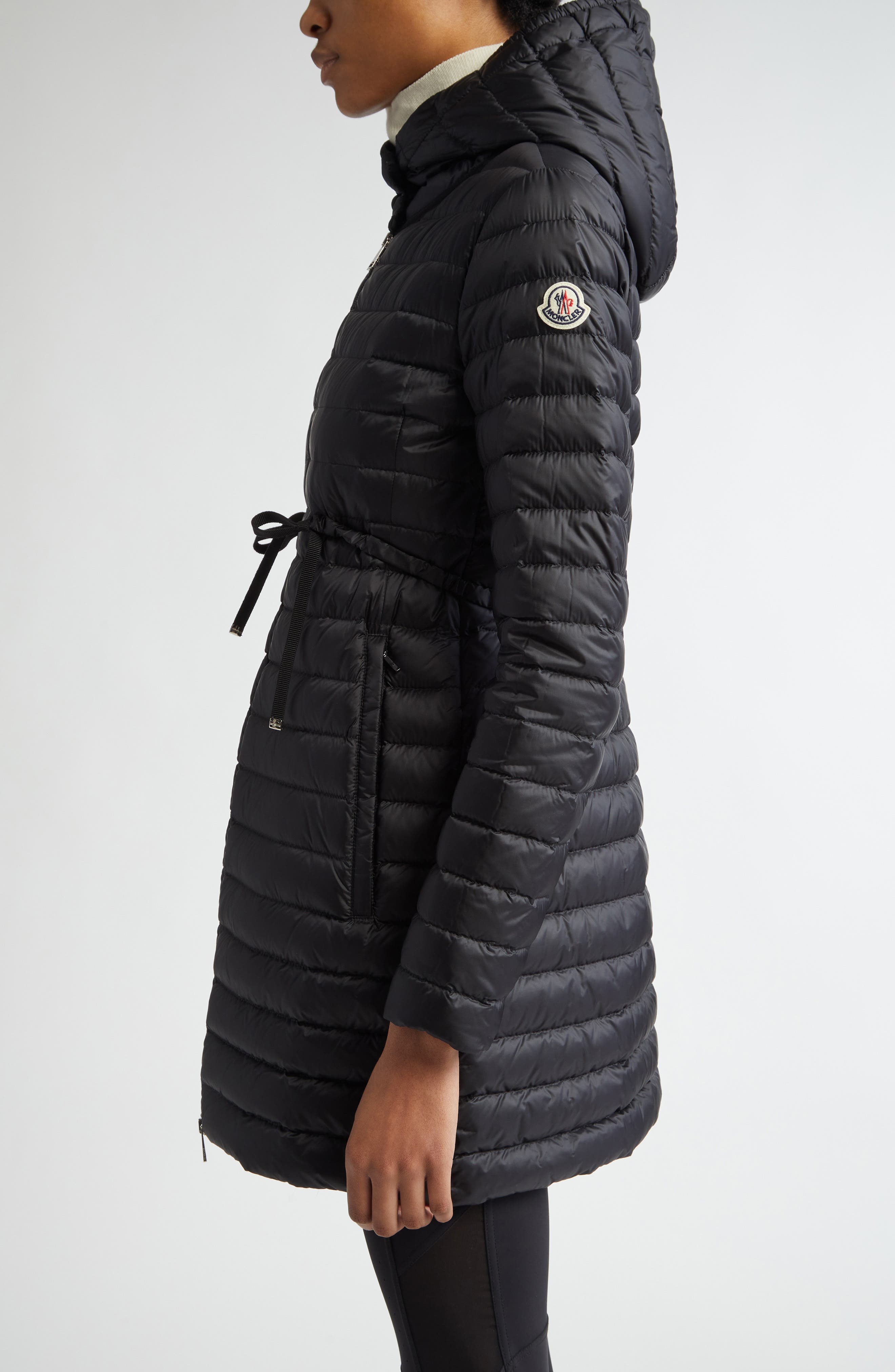 Moncler Barbel Hooded Quilted Down Puffer Parka in Black/Black at Nordstrom - 3