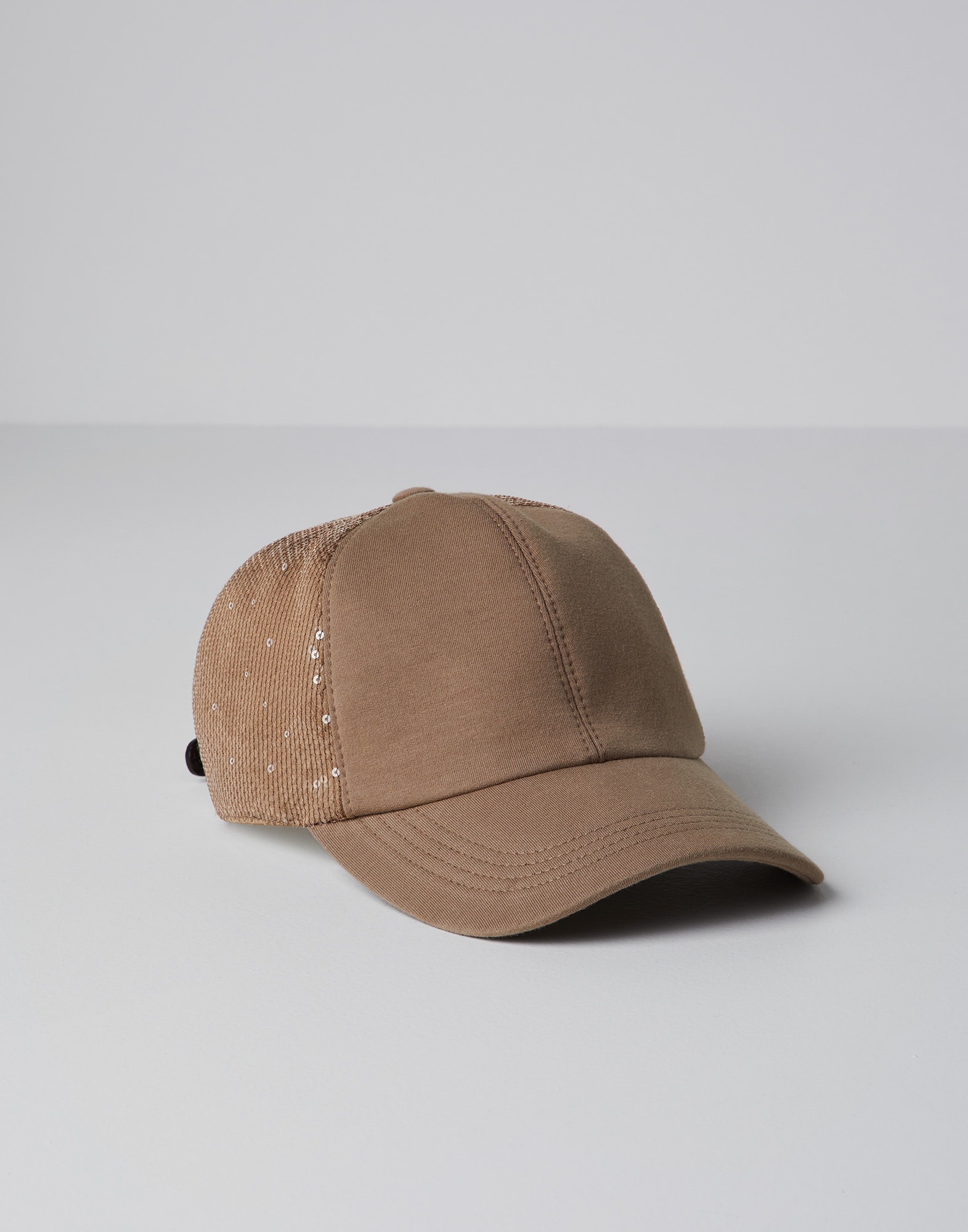Dazzling satin and French terry baseball cap - 1