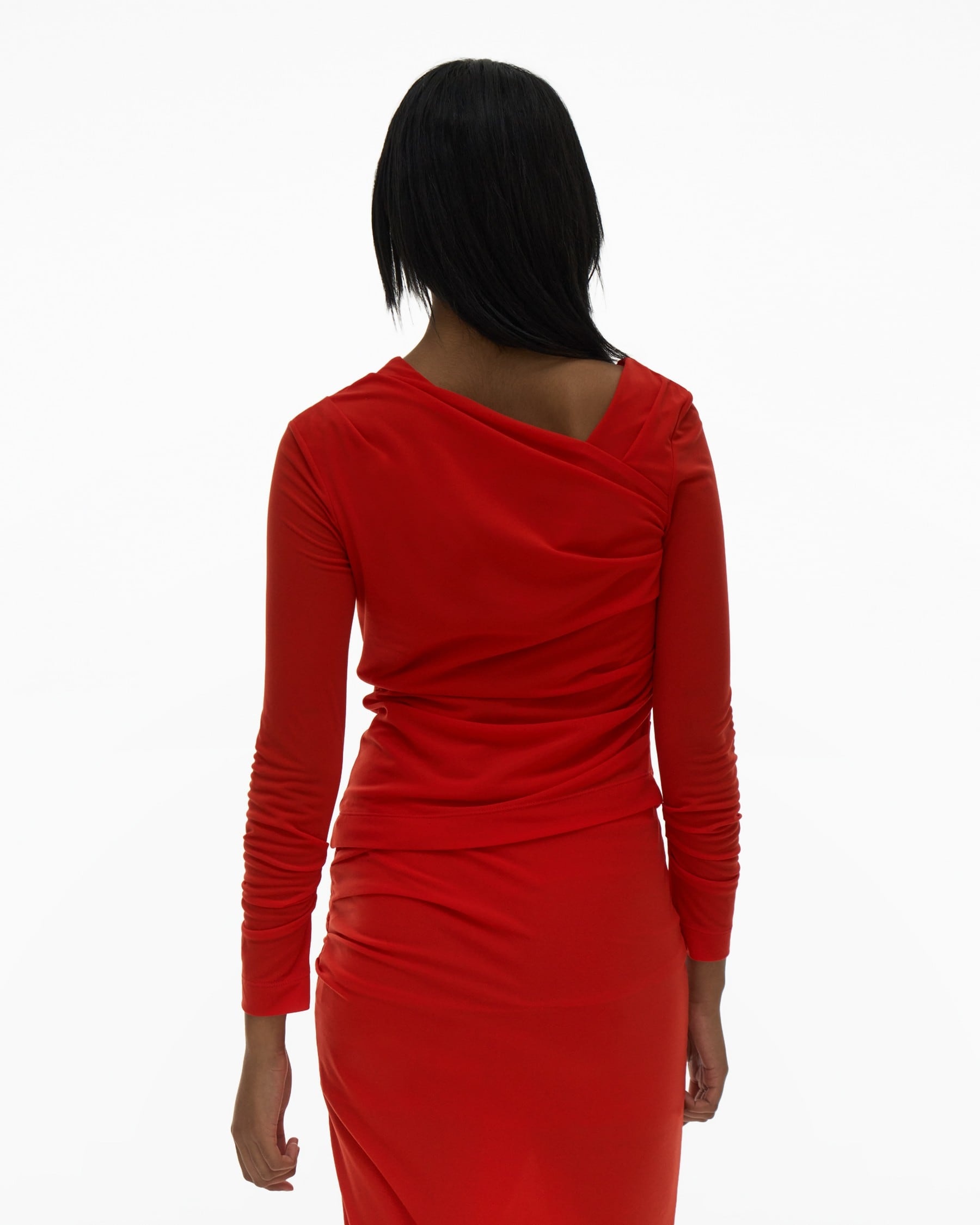 RUCHED ASYMMETRICAL TOP - 4