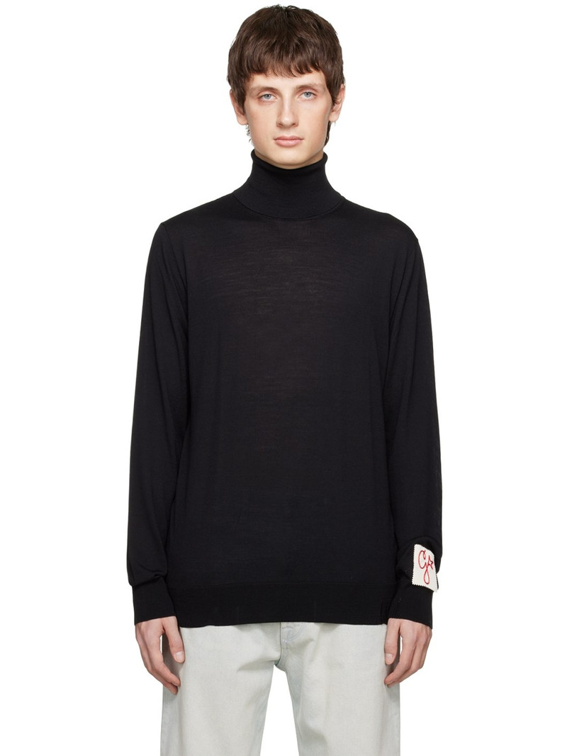 Black Distressed Turtleneck 1