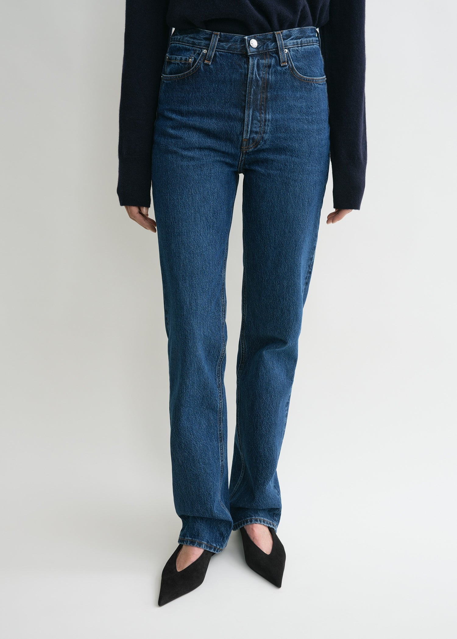 Classic cut denim full length dark blue - 5