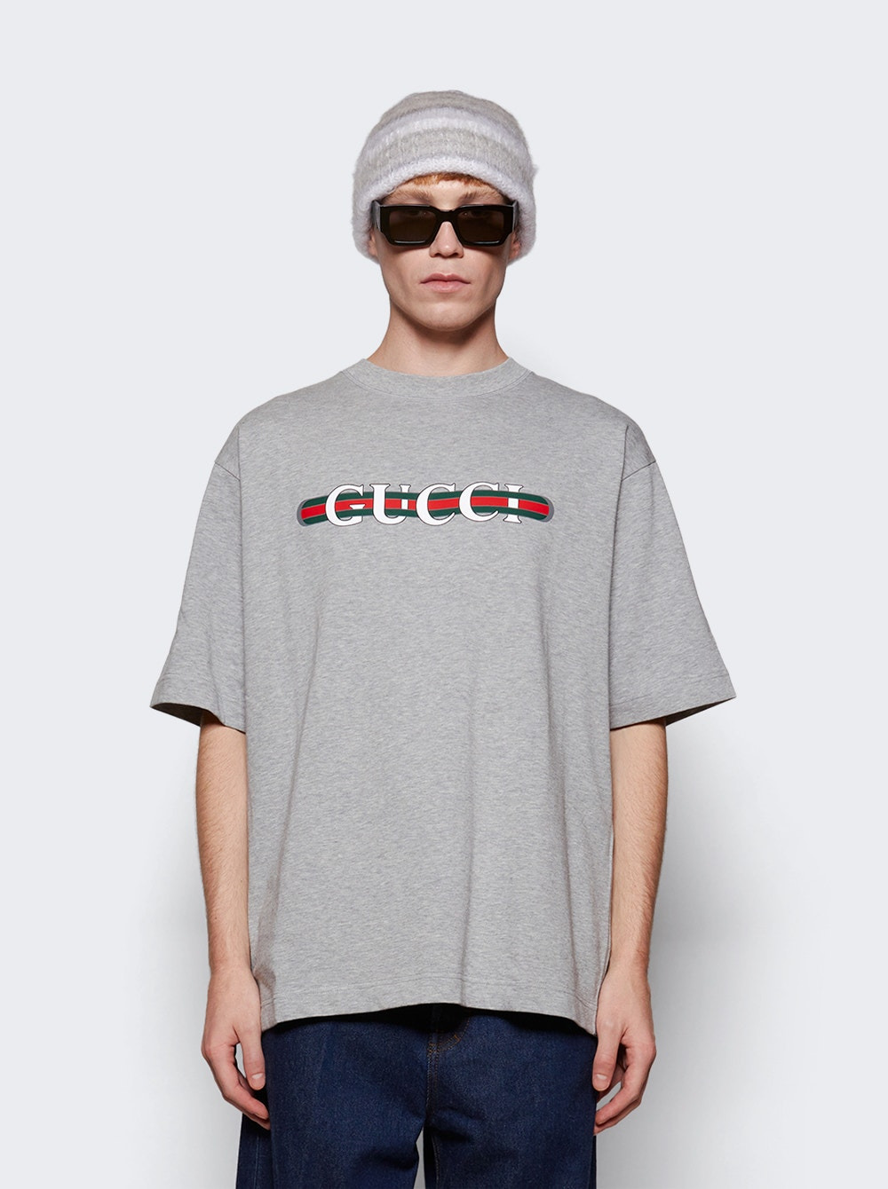Logo Print T-shirt Grey - 3