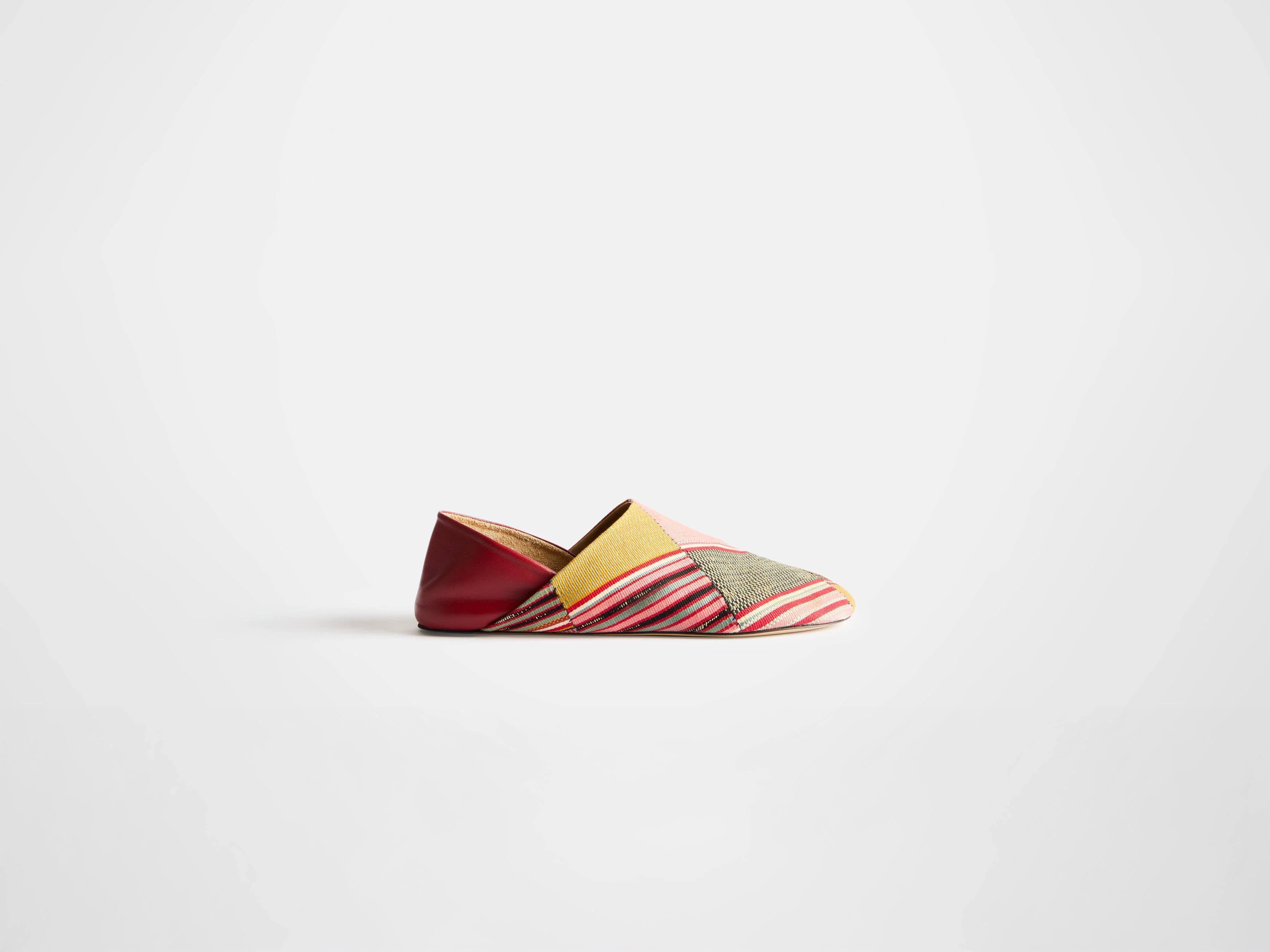MENS SLIPPER MULES IN RED & MULTI - 1