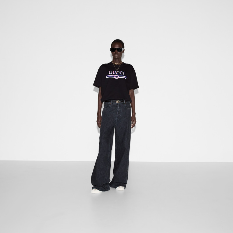GUCCI Printed cotton jersey T-shirt outlook