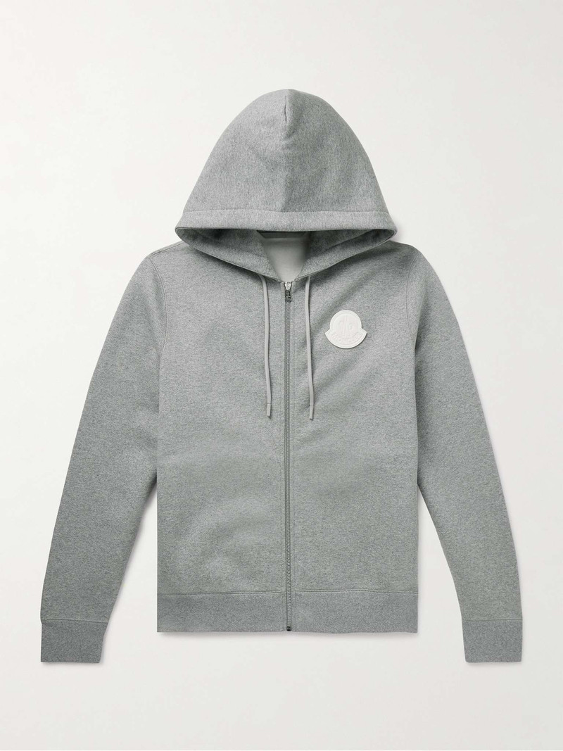 Logo-Appliquéd Cotton-Jersey Zip-Up Hoodie 1