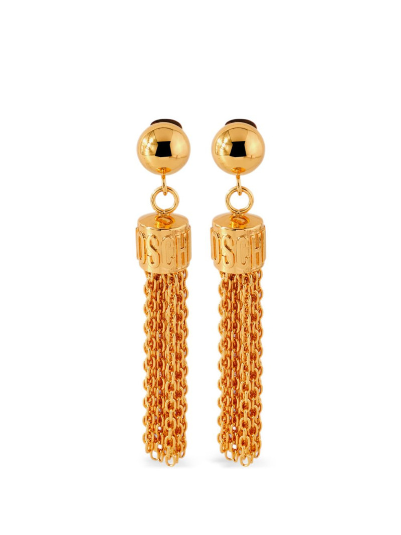 chain tassel clip earrings 1