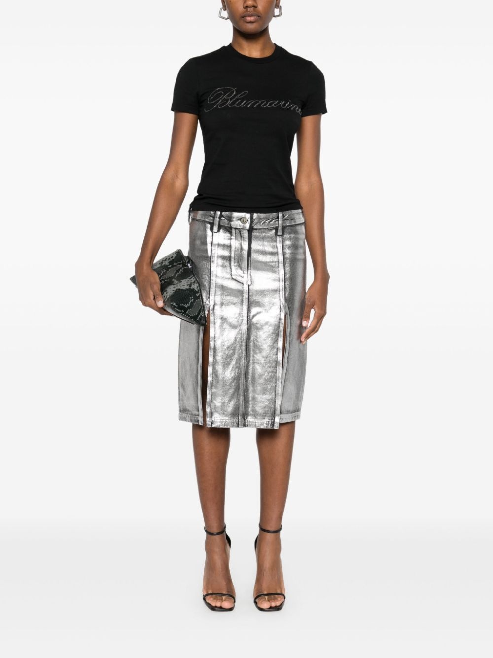 rhinestone-logo T-shirt - 2