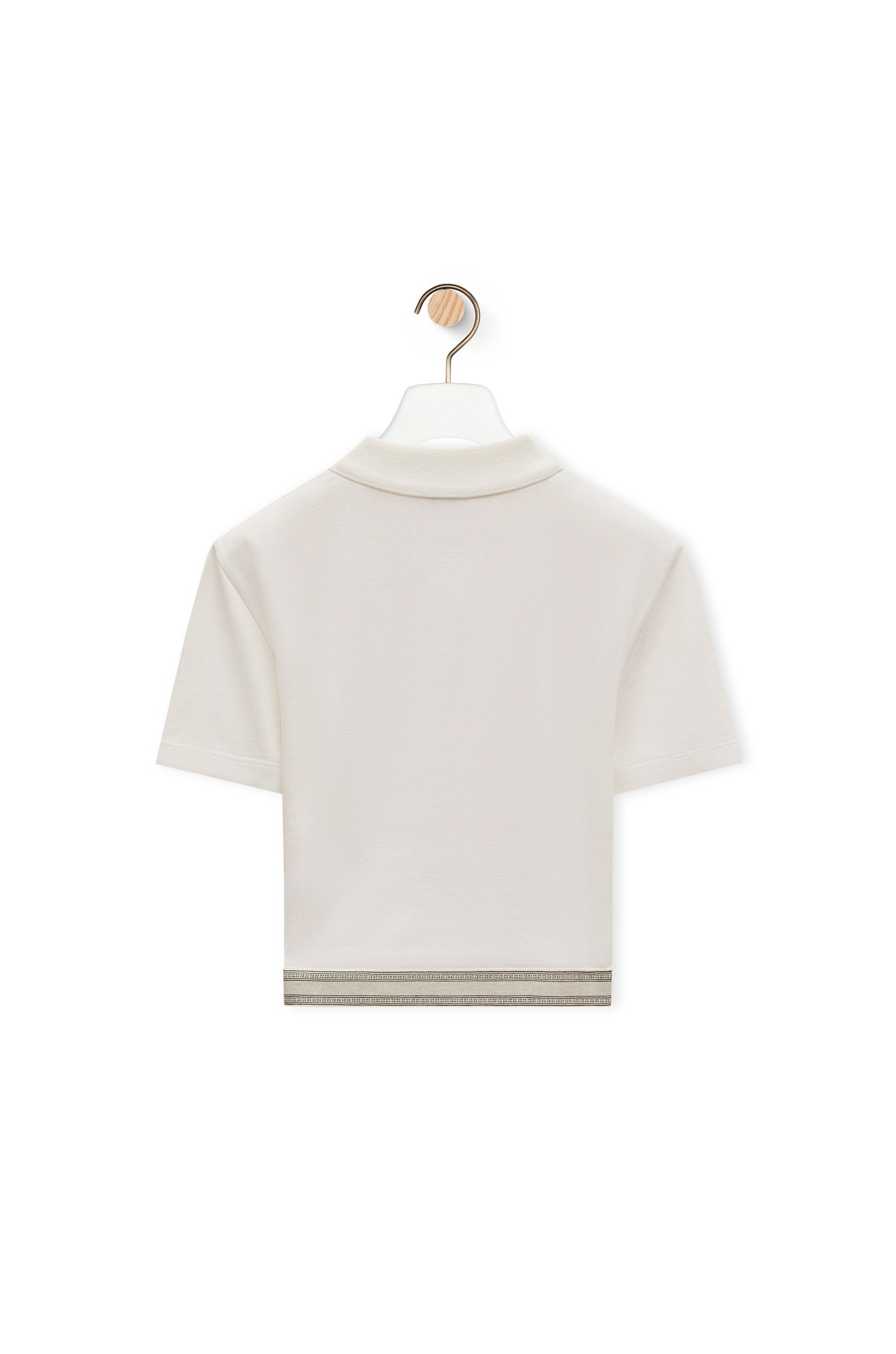 Cropped polo in silk and cotton - 2