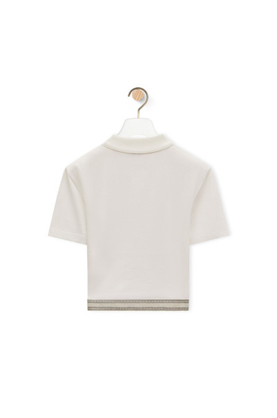 Loewe Cropped polo in silk and cotton outlook