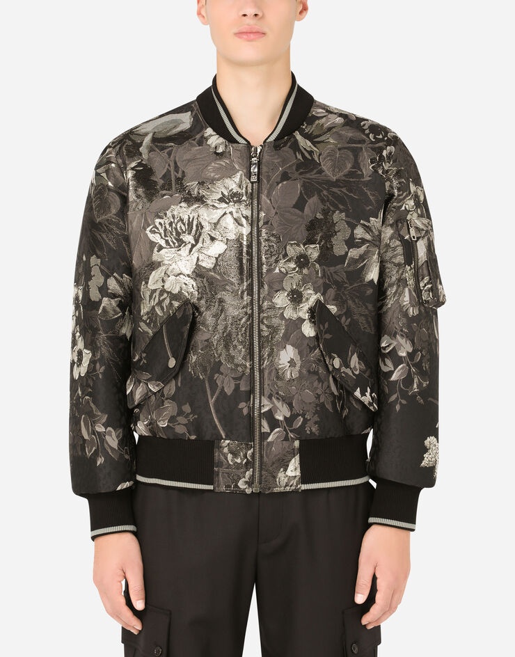 Floral lurex jacquard jacket - 1