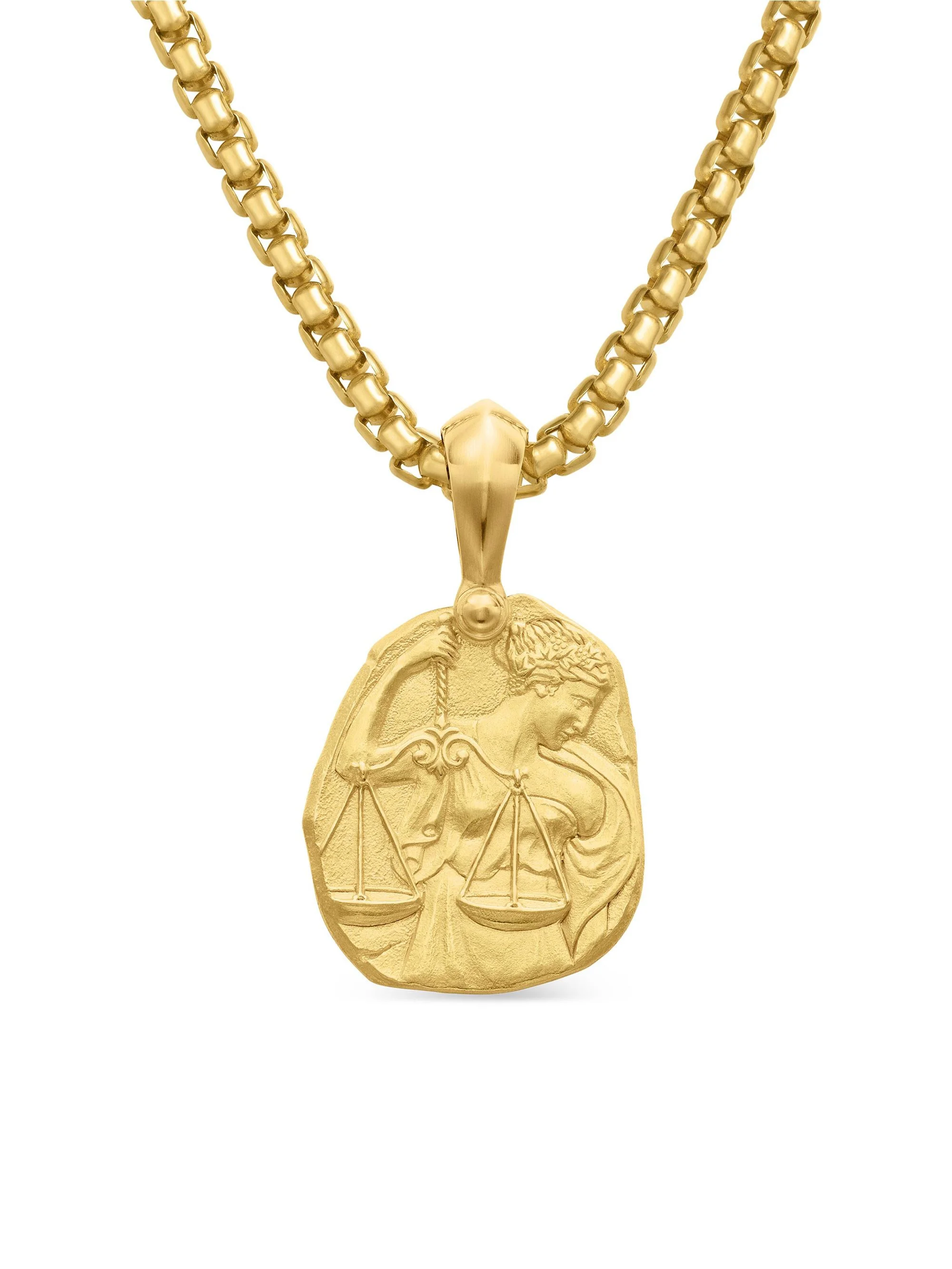 Men's Libra Amulet in 18K Yellow Gold, 27MM - Gold - 1